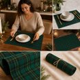 thumbnail image 7 of SLYNSHome 2 Pcs Christmas Plaid Placemats, Classic Red Tartan Table Mats, Washable Fabric Heat Insulation Dining Pad For Holiday Kitchen Table Decor Home Accessory, 7 of 7