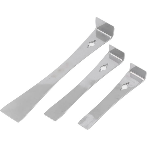shiyou-3PCS Pry Bar Set, Stainless Steel Crow Bar Tool with Hanging Holes, Multifunction Portable Metal Pry Tool, Scrape and Pry Bar, Beekeeping Tools for Prying Scraping Lifting Pulling
