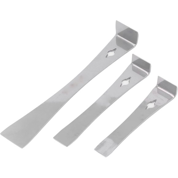 shiyou-3PCS Pry Bar Set, Stainless Steel Crow Bar Tool with Hanging Holes, Multifunction Portable Metal Pry Tool, Scrape and Pry Bar, Beekeeping Tools for Prying Scraping Lifting Pulling