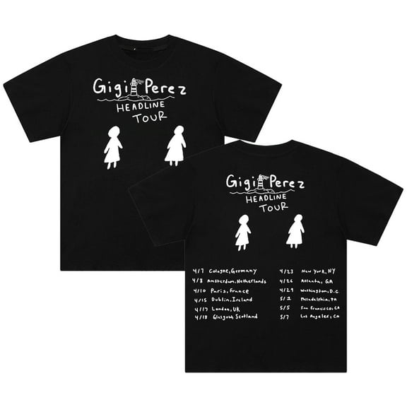 Gigi Perez Headline Tour 2025 T-shirt Crewneck Short Sleeve Cotton Tee Men Women Streetwear Tops