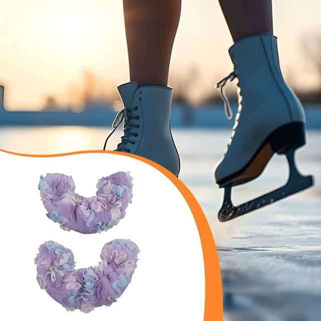 Protectores para patines de hielo, protectores de cuchillas, accesorios, equipo de protección para calzado de patinaje artístico para jóvenes y adulto Púrpura