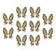 thumbnail image 5 of 20 piezas de papel para envolver ramos de flores, manualidades, diseño de mariposas, embalaje Amarillo y negro, 5 of 9