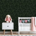thumbnail image 3 of Peel and Stick Wallpaper Dark Green Botanical Ferns Clover Small White Flowers Wall Mural 23.6in x 9.8ft Self Adhesive Removable Wall Paper Renter Friendly Wallpaper for Nursery Bedroom Cabinets, 3 of 8