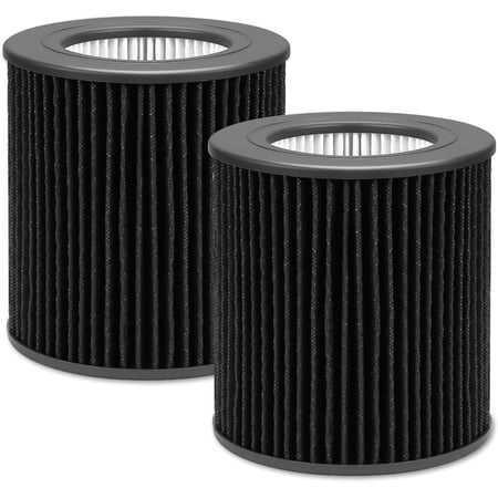 2 Pack Air Mini PECO-HEPA Filter Replacement Compatible with Molekule Tri-Power and + Machine, 3 in 1 Efficient Filtration System Activated Carbon