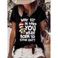 thumbnail image 1 of Women's Olive Green Graphic T-Shirt - "Why Fit In When You Were Born to Stand Out?" Design, Casual Round Neck, Short Sleeve, Polyester Knit, Machine Washable, Everyday Tshirt | Relaxed Fit Top | Mach, 1 of 6