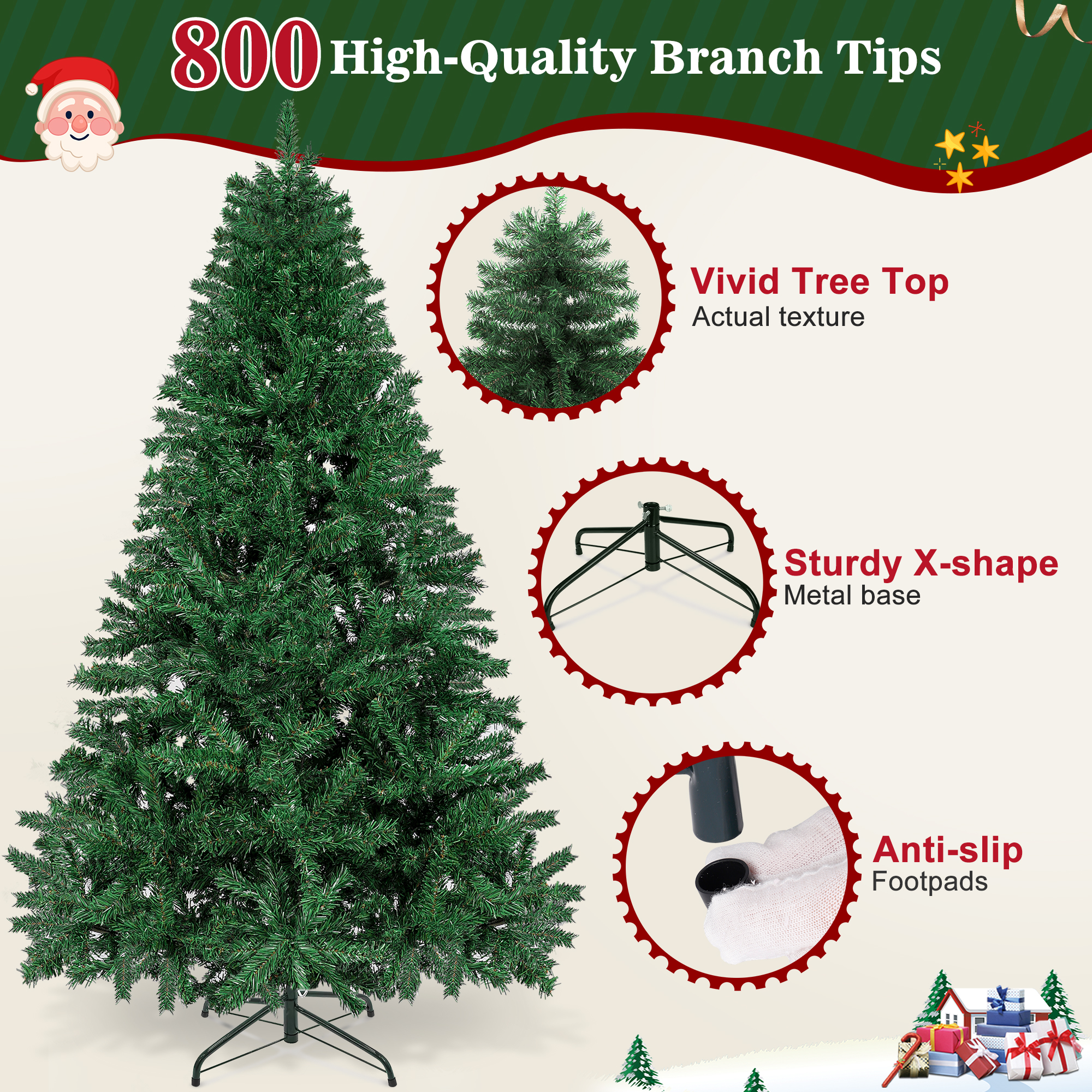 Aufeile 6ft Unlit Artificial Spruce Christmas Tree photo 6