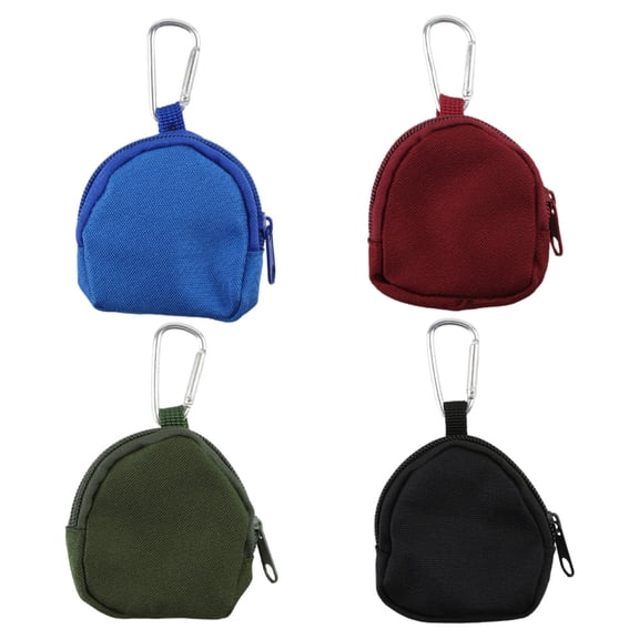 4 Pcs Coin Purse Pocket Keychain Pouch as Mini Tool Organizer Coin Car Key Waist Case Earphone Pack Backpack Accessory Pouch