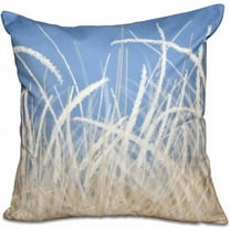 Simply Daisy 16" x 16" Sea Grass 1 Floral Print Pillow, Blue