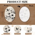 thumbnail image 3 of Canvas Wall Art Floral Watercolor Flowers Cream Modern Decorative Flowers Leaves Oval Framed Canvas Prints Vintage Wall Hanging Decor for Home Office Decorations 8.6"x11.4", 3 of 7