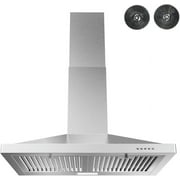 Streamline 30 in. Bernardo Convertible Wall Mount Range Hood in Brushed Stainless Steel with Baffle Filters, Push Button Control, LED Light