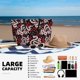 thumbnail image 5 of Fotbe Snake And Rose Bolsa de Viaje para Playa - Resistente al Agua, Bolsa Tote de Gran Capacidad y Ligera con 7 Bolsillos para Mujeres y Hombres, 5 of 7
