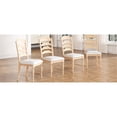 thumbnail image 2 of 4 Dining Chairs - Vintage Style, Serrated Back, Natural Rubberwood, 330lbs Weight Limit, Upholstered Ergonomic Design, 2 Colors Traditional With Back 4, Rubberwood Frame, Capacity, Soft Seating,, 2 of 5
