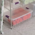 thumbnail image 5 of Sterilite 32 Quart Clear Under Bed Storage Container Tote w/ Lid, 6 Pack, 5 of 10