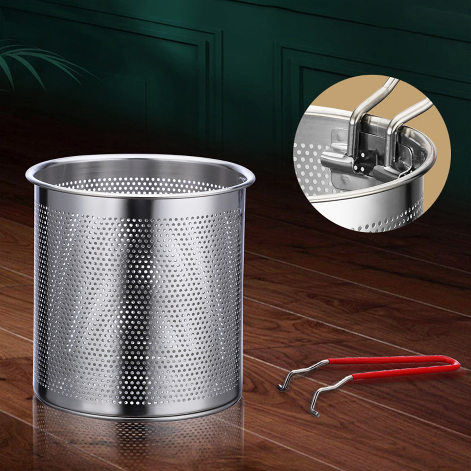 KQJQS Mini Deep Fryer Pot Stainless Steel, Japanese Style