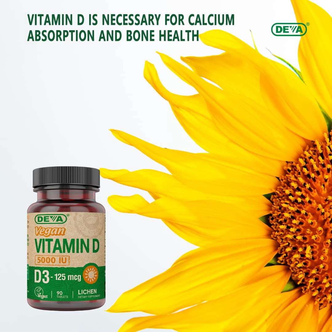 Deva Vegan Vegan Vitamin D3 5000 IU 90 Tablet