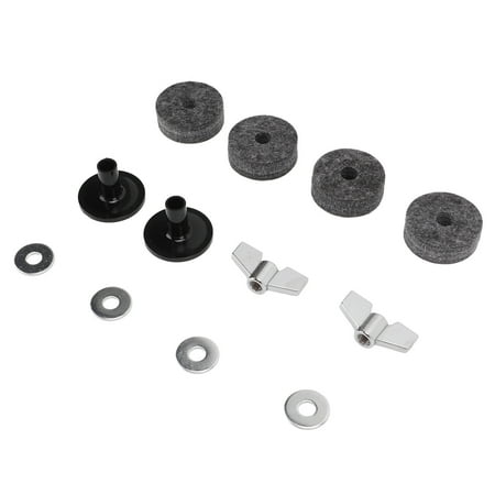 

Fugacal 12Pcs Cymbal Replacement Accessories Felts Sleeves 4cm for Hi Hat Clutch Cup + Wing Nuts Washer Cymbal Replacement Accessories Hi Hat Clutch Felt