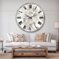 thumbnail image 5 of DesignArt Indigold Grey Peonies II Large Wall Clock, 5 of 5