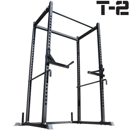 Titan T 2 Series Power Rack Dip Bars Squat Deadlift Cage Bench