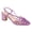 Purple, variant on XYD Women Trendy Caged Toe Sandals Strappy Slingback Chunky Low Heels Cutout Slip On Shoes Party Event Daily Size 5 White