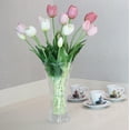 thumbnail image 3 of Lorren Home Trends 9" Tall Scalloped Flower Vase for Home Décor, 3 of 4