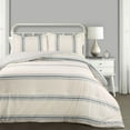 thumbnail image 1 of Lush Decor Farmhouse Stripe 3Pc King Comforter, 1 of 4