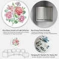 thumbnail image 5 of Designart 'Spring Flowers Alstroemeria Pink Roses' Traditional Circle Metal Wall Art 29x29 - Disc of 29, 5 of 5