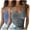 Gray, variant on AherBiu 2pc Going out Tops for Women Low Cut Sleeveless Slim Fitted Plus Size Tank Tops Basic Layer Tshirt