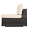 thumbnail image 6 of GDF Studio Avianna Outdoor Wicker Armless Club Chair with Cushions, Set of 2, Multibrown, Beige, 6 of 6