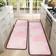 thumbnail image 4 of Kitchen Rugs Sets Of 2,Pink Floral and Petal Pattern Anti Fatigue Kitchen Mat Rugs Non Slip Washable,Decorative Kitchen Floor Mats for Kitchen,Sink,Laundry,17"x47"+17"x47", 4 of 5