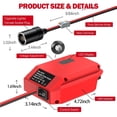 thumbnail image 4 of Para Mil*wau*kee M18 a Convertidor Reductor de 12V – Adaptador de Corriente de 10A de Alta Corriente con Protección contra Sobrecarga y Regulador de Voltaje. para Mil*wau*kee Baterías de 18v, 4 of 8