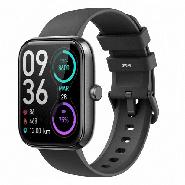 Smartwatch Bloosom Mujer Hombre Reloj Inteligente Bt Llamadas Alexa Negro
