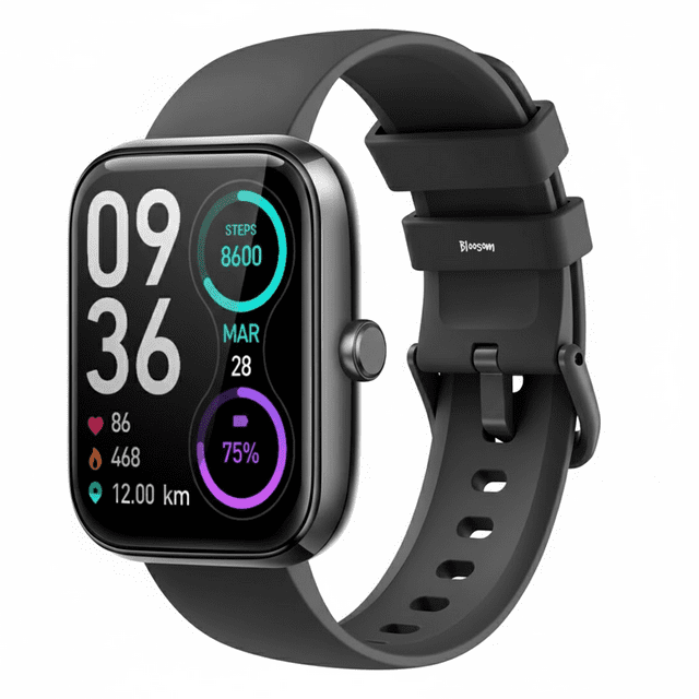 Smartwatch Bloosom Mujer Hombre Reloj Inteligente Bt Llamadas Alexa Negro