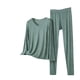 thumbnail image 1 of Conjunto de Ropa Interior Larga de Mujer Cuello en V Manga Larga Lencería Casual Ropa de Dormir Pajama Set Confort Suave, Lencería de Manga Larga para Mujeres, 1 of 5