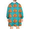 thumbnail image 2 of Wearable Oversized Blanket,Halloween Pumpkin Pattern Wearable Blanket Hoodie for Adults,Cozy Hooded Blankets with Super Pockets,Super Warm Fuzzy Pullover for Women & Men, 2 of 6