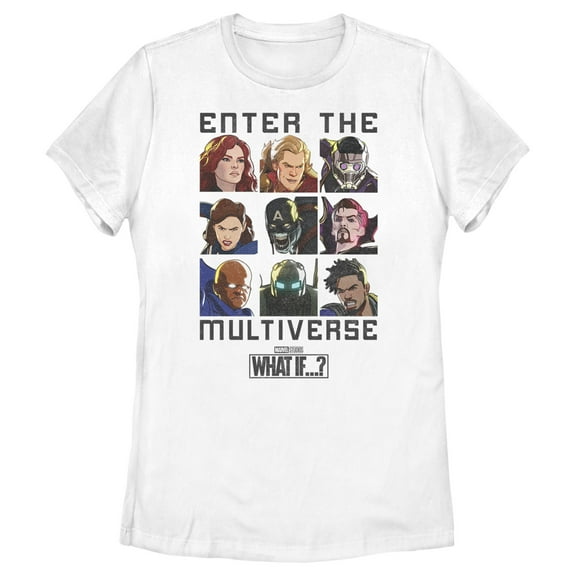Women's Marvel What if…? Enter the Multiverse Graphic Tee White 2X Large