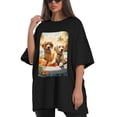 thumbnail image 4 of Plus Size Shirt for Women Black Tops for Women Short Sleeves Shirt for Women Puppy T Shirt Crewneck Shirt for Women XL, 4 of 5