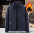 thumbnail image 2 of Dpytoraw Winter Men's Fleece Spring/Autumn Jacket With Stand Collar Zipper Casual, 2 of 5