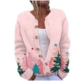 thumbnail image 2 of Up to 65 off!Lolmot Womens Ugly Christmas Sweater Casual Long Sleeve Button Down Knit Cardigan Funny Santa Xmas Holiday Outwear Tops, 2 of 3