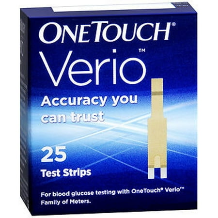 OneTouch Verio Blood Glucose Test Strips, 25 Ct (Best Price For One Touch Verio Test Strips)