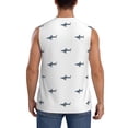 thumbnail image 4 of Fotbe Men's Party Shark Cute Print Men's Sleeveless Muscle Tank Tops Casual T-Shirts for Gym Workout Beach-Large, 4 of 8