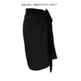 thumbnail image 2 of Women Swimsuit Cover up Skirt,Black Long Sarong Skirt, Ladies Bikini Wrap Skirt Beach Chiffon Bathing Swimwear Wrap for Vacation, 2 of 7