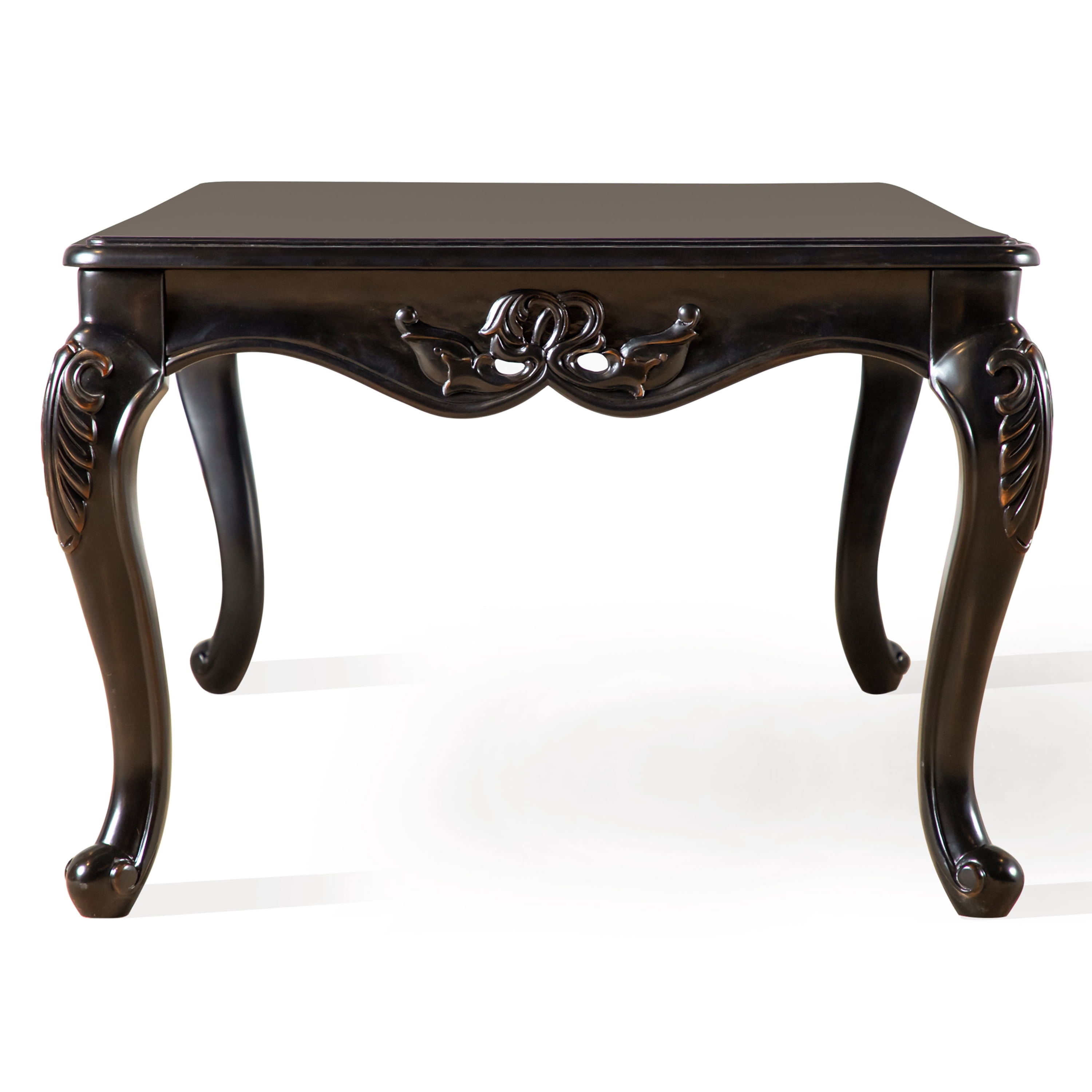 Furniture of America Armena Traditional Solid Wood Coffee Table, Black