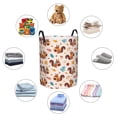 thumbnail image 6 of Balery Forest Squirrel Nuts Round Laundry Basket with Handles Waterproof Freestanding Laundry Hamper for Clothes Toys in the Dorm and Family-Medium, 6 of 8