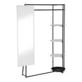 thumbnail image 2 of Furniture of America Haan Metal 4-Shelf Coat Stand with Mirror, Black, 2 of 8