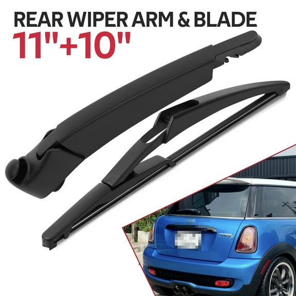 11" 10" Rear Windshield Wiper Arm & Blade Set Compatible With Mini Cooper S R56 2007-2015