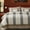 Grey-boho, variant on Tufted Duvet Cover Set  Size, Neutral Geometric Striped Bedding Set, Soft Breathable  , Boho  Style Comforter Cover with Zipper Closure