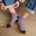 thumbnail image 3 of Fuzoiu Cartoon Crabs Print Adult Socks, Crew Moisture-wicking Socks, Unisex Cushion Crew Socks,Casual Sports Ankle Socks, 3 of 7
