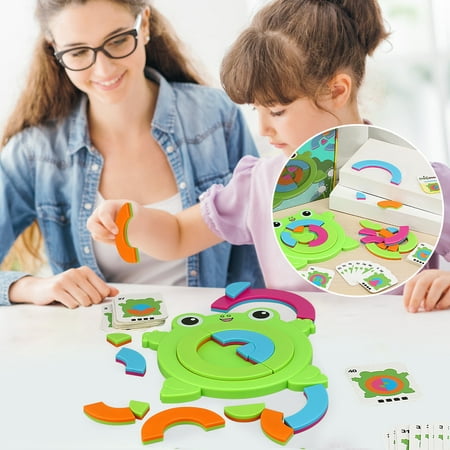 Yoslce Jigsaw Puzzles For Kids Ages 4-8 Green Building Blocks Puzzles Game Children'S Educational Board Game Parent Child Interactive Toys Kids Puzzle