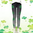 thumbnail image 5 of NAFUU Girls Wide Leg Pants St Patricks Day Leaf Printed Leggings Childrens Play Party Comfortable Stretch Athletic Yoga Bottoms Trousers Pants For Kids Girls Sizes 6-7 Years, 5 of 6