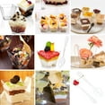 thumbnail image 4 of 50 Pcs Mini Tasses à Dessert Carrées avec Cuillères 60 ml Tasse à Parfait Apéritif en Plastique Réutilisable Bol de Service Bols à Dessert pour Pudding Mousse Chocolat Custard Dégustation Fête Maison Hôtel Ba, 4 of 7